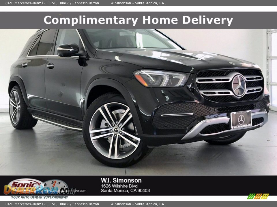 2020 Mercedes-Benz GLE 350 Black / Espresso Brown Photo #1