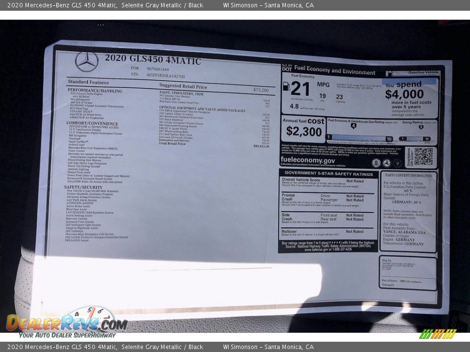 2020 Mercedes-Benz GLS 450 4Matic Selenite Gray Metallic / Black Photo #10