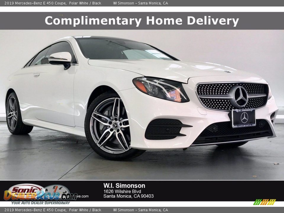 2019 Mercedes-Benz E 450 Coupe Polar White / Black Photo #1