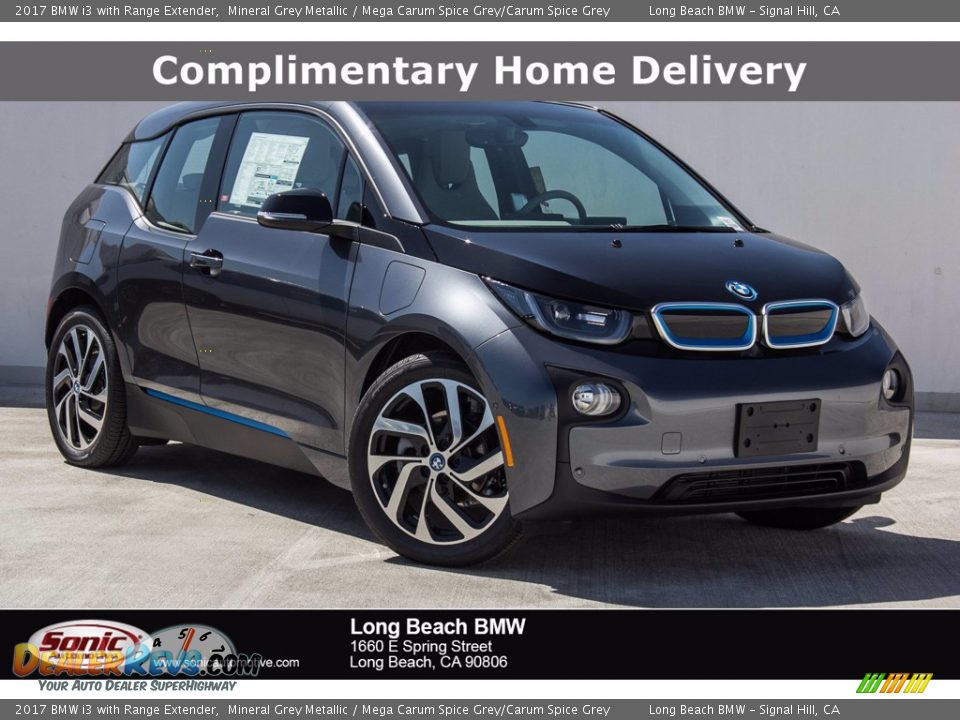 2017 BMW i3 with Range Extender Mineral Grey Metallic / Mega Carum Spice Grey/Carum Spice Grey Photo #1