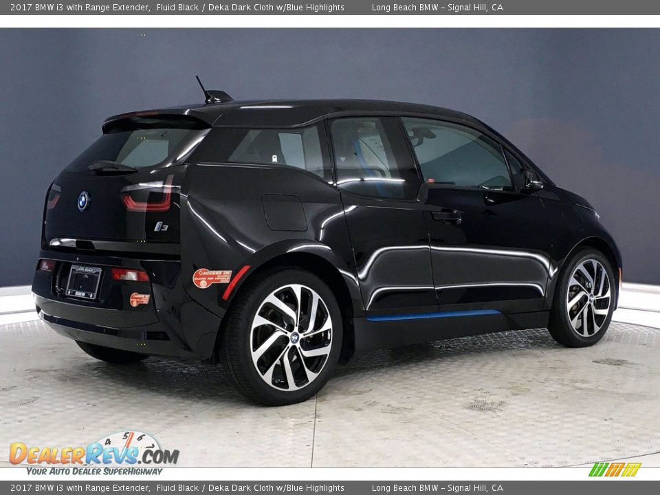 2017 BMW i3 with Range Extender Fluid Black / Deka Dark Cloth w/Blue Highlights Photo #13