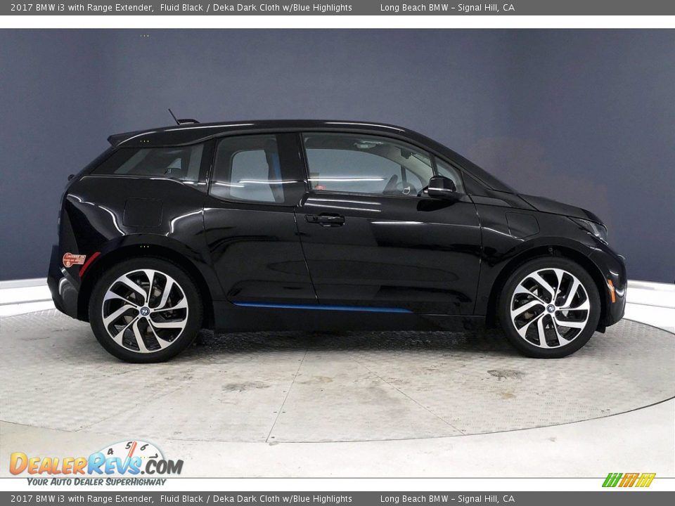 2017 BMW i3 with Range Extender Fluid Black / Deka Dark Cloth w/Blue Highlights Photo #14