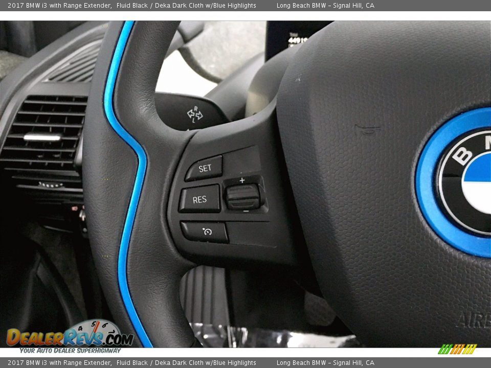 2017 BMW i3 with Range Extender Fluid Black / Deka Dark Cloth w/Blue Highlights Photo #18