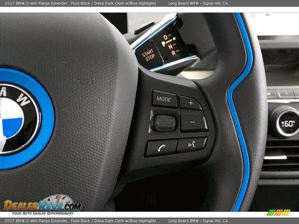 2017 BMW i3 with Range Extender Fluid Black / Deka Dark Cloth w/Blue Highlights Photo #19