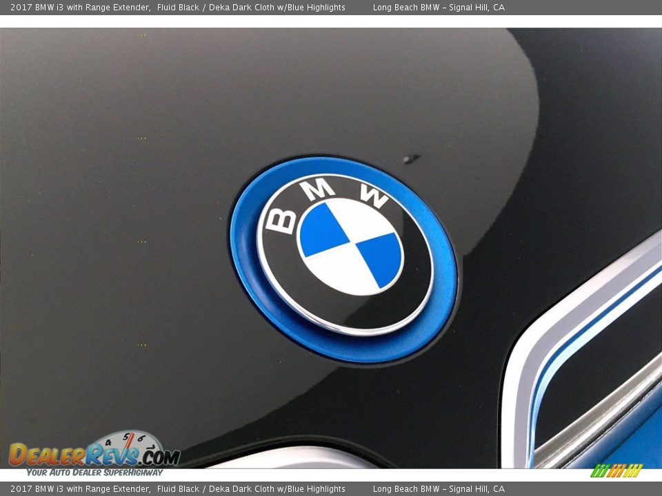 2017 BMW i3 with Range Extender Fluid Black / Deka Dark Cloth w/Blue Highlights Photo #32