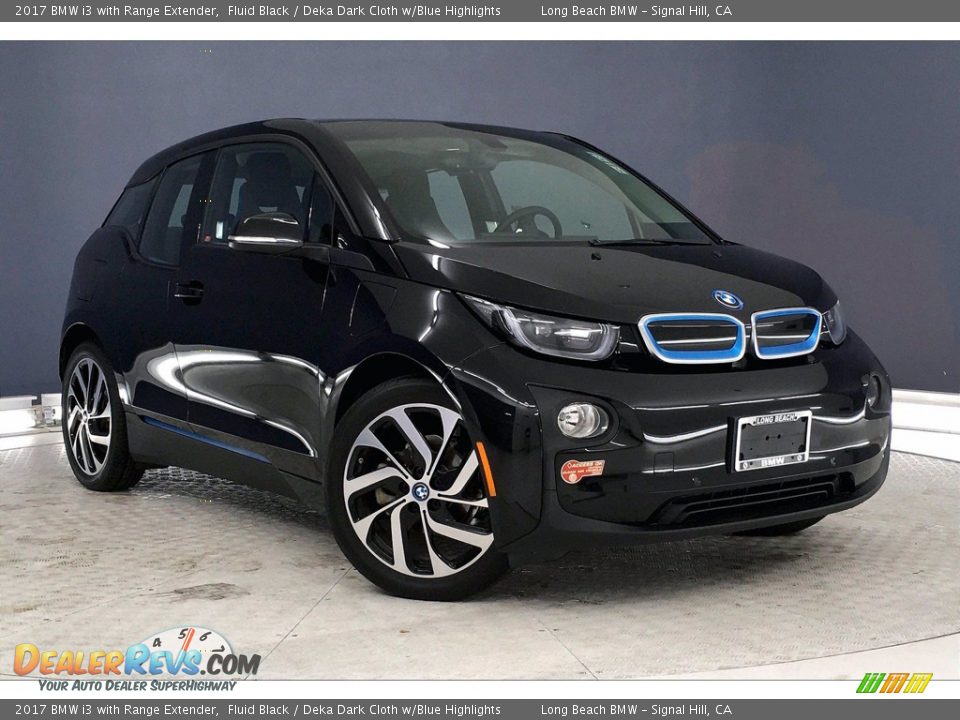 2017 BMW i3 with Range Extender Fluid Black / Deka Dark Cloth w/Blue Highlights Photo #35