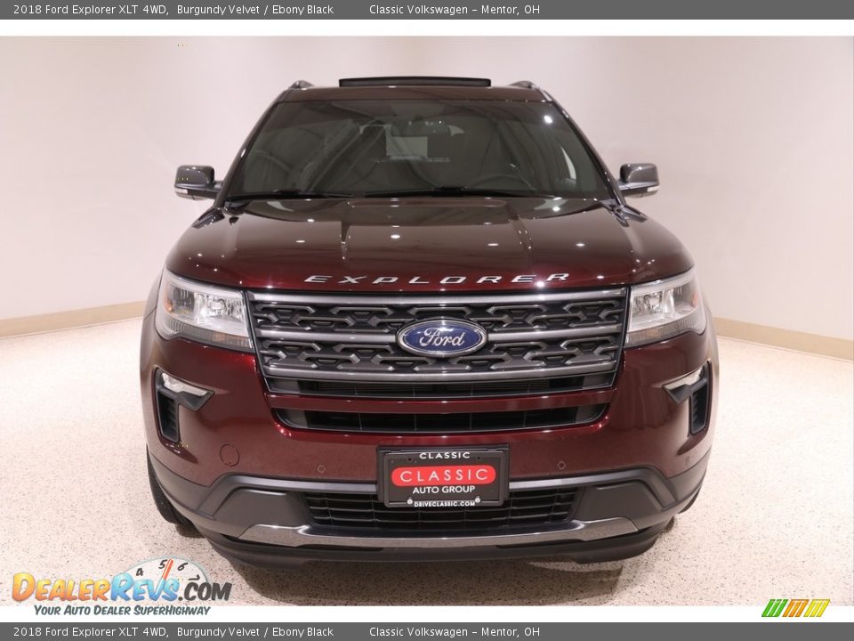 2018 Ford Explorer XLT 4WD Burgundy Velvet / Ebony Black Photo #2