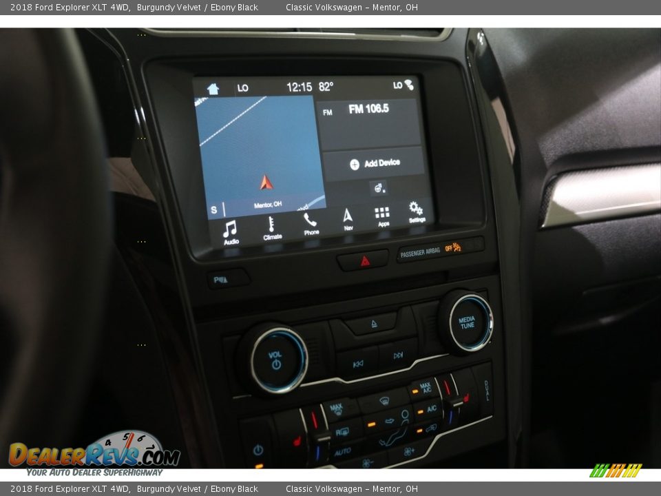 2018 Ford Explorer XLT 4WD Burgundy Velvet / Ebony Black Photo #9