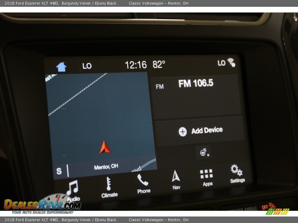 2018 Ford Explorer XLT 4WD Burgundy Velvet / Ebony Black Photo #10