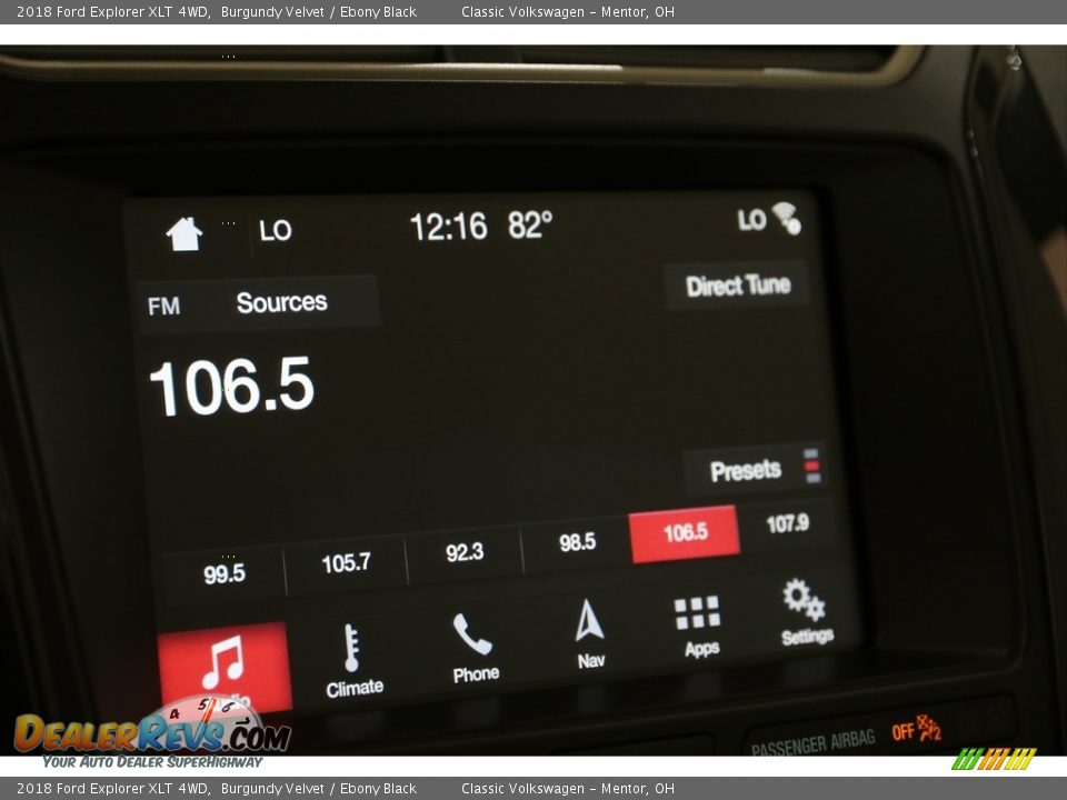 2018 Ford Explorer XLT 4WD Burgundy Velvet / Ebony Black Photo #11