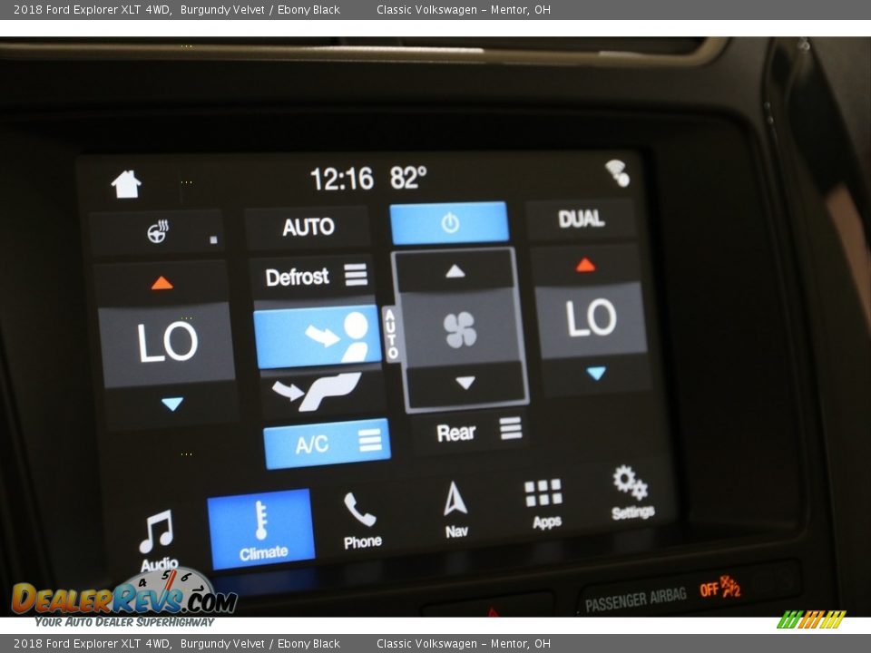 2018 Ford Explorer XLT 4WD Burgundy Velvet / Ebony Black Photo #12