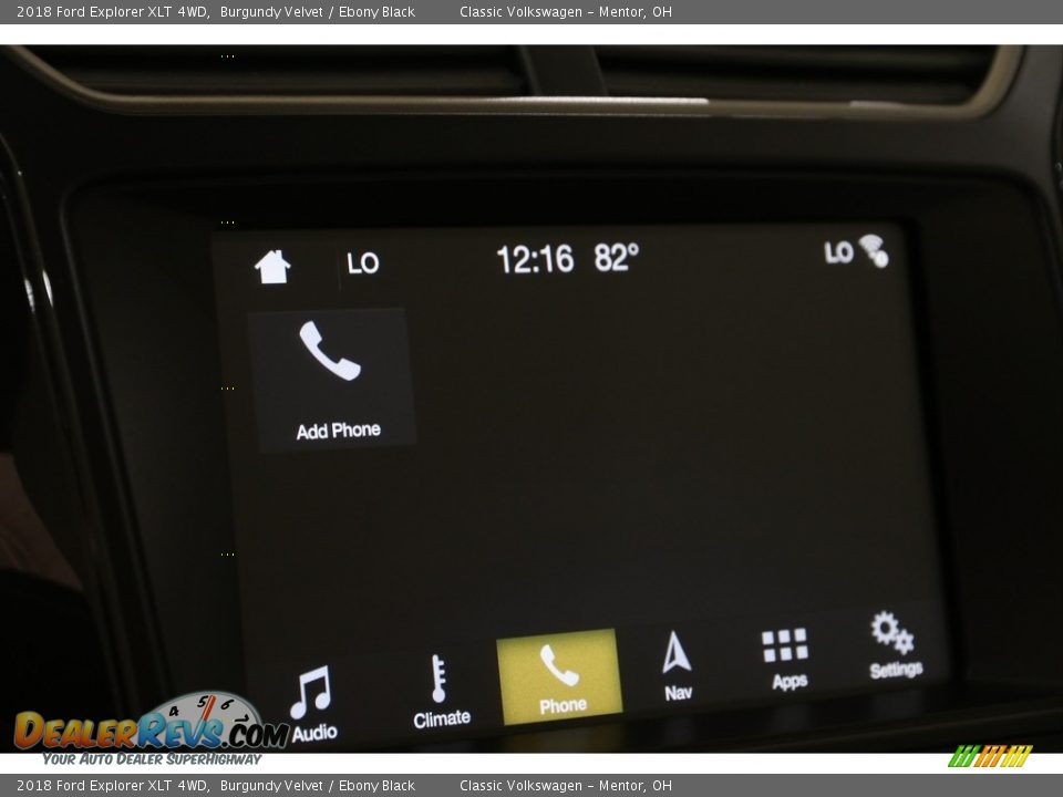 2018 Ford Explorer XLT 4WD Burgundy Velvet / Ebony Black Photo #13