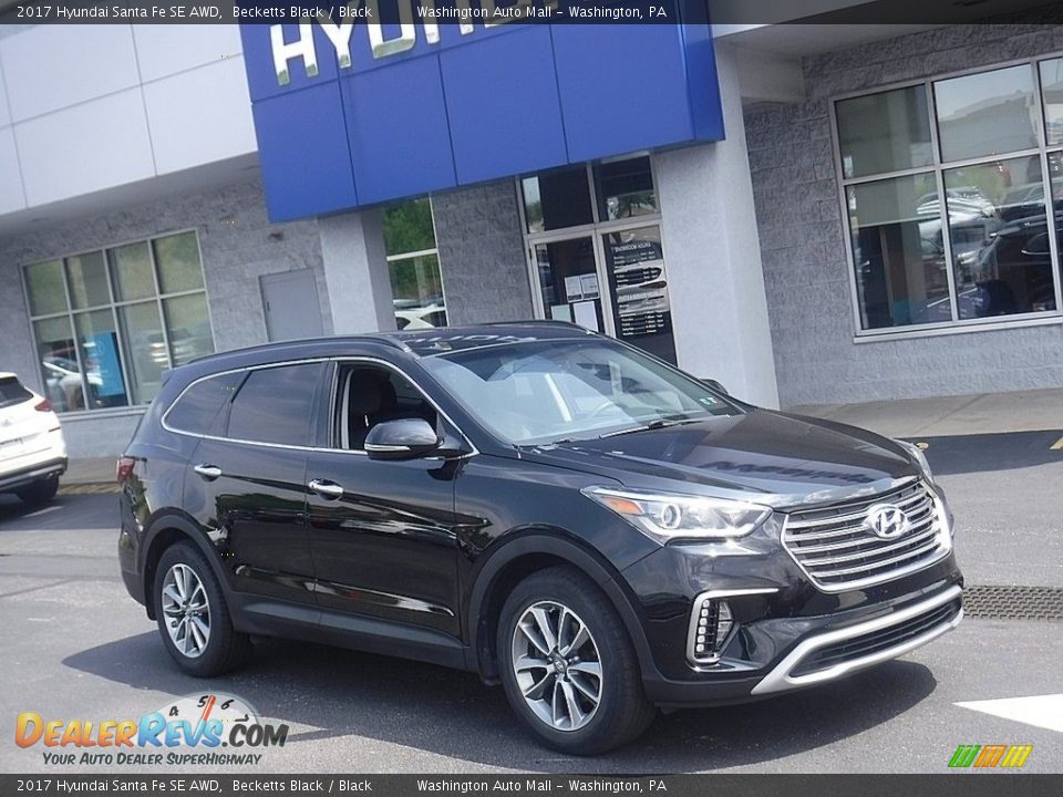 2017 Hyundai Santa Fe SE AWD Becketts Black / Black Photo #1