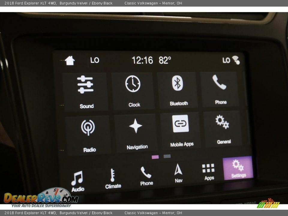 2018 Ford Explorer XLT 4WD Burgundy Velvet / Ebony Black Photo #16