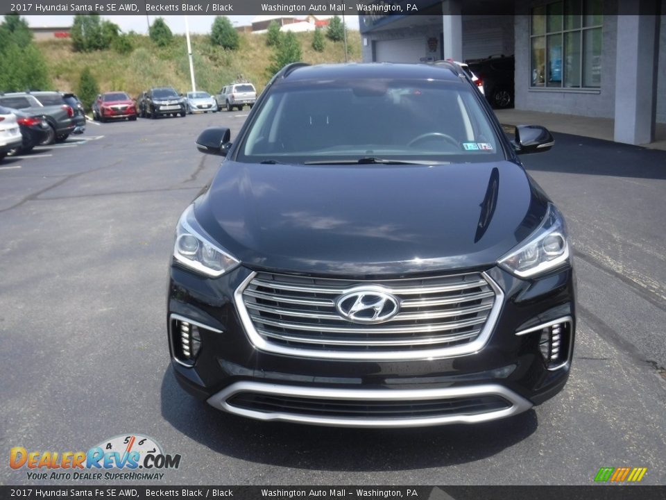 2017 Hyundai Santa Fe SE AWD Becketts Black / Black Photo #4