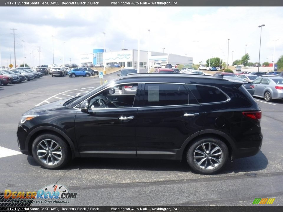 2017 Hyundai Santa Fe SE AWD Becketts Black / Black Photo #6