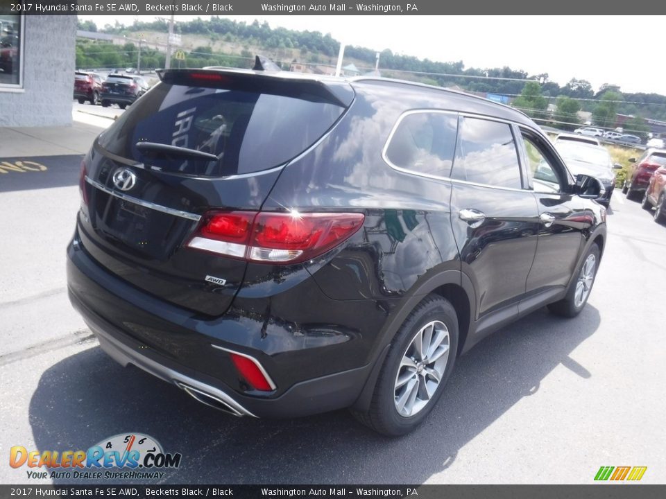 2017 Hyundai Santa Fe SE AWD Becketts Black / Black Photo #9