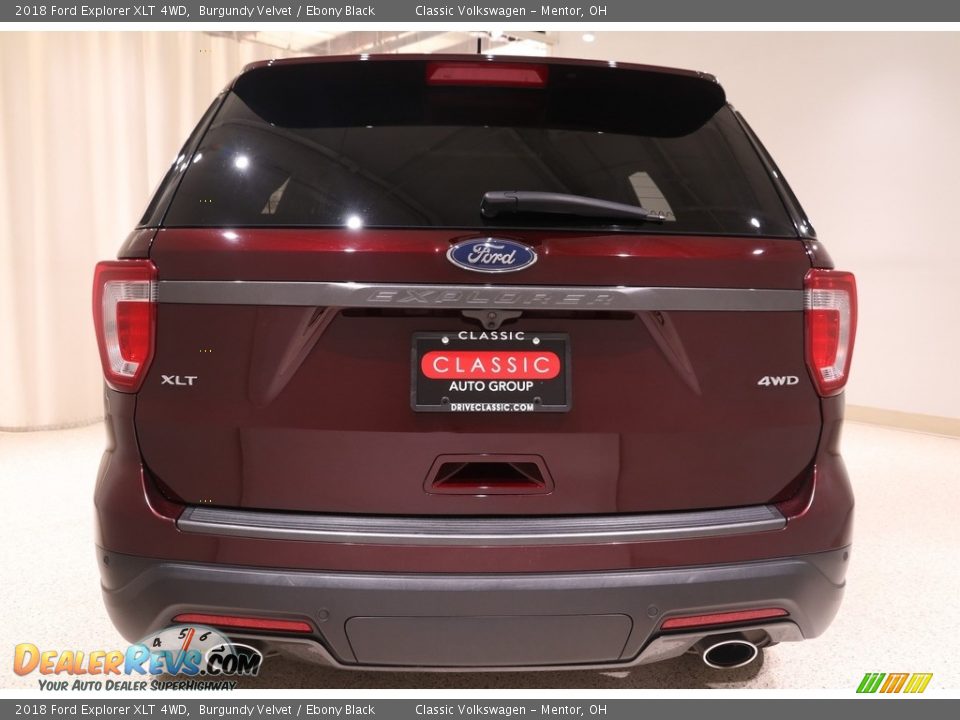 2018 Ford Explorer XLT 4WD Burgundy Velvet / Ebony Black Photo #24