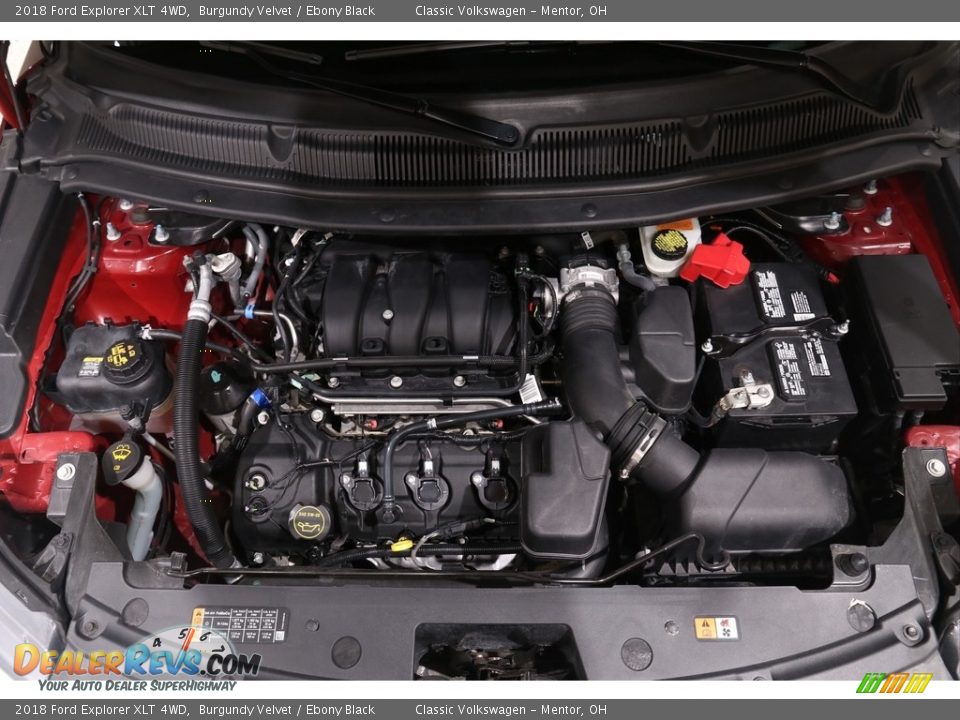 2018 Ford Explorer XLT 4WD Burgundy Velvet / Ebony Black Photo #25