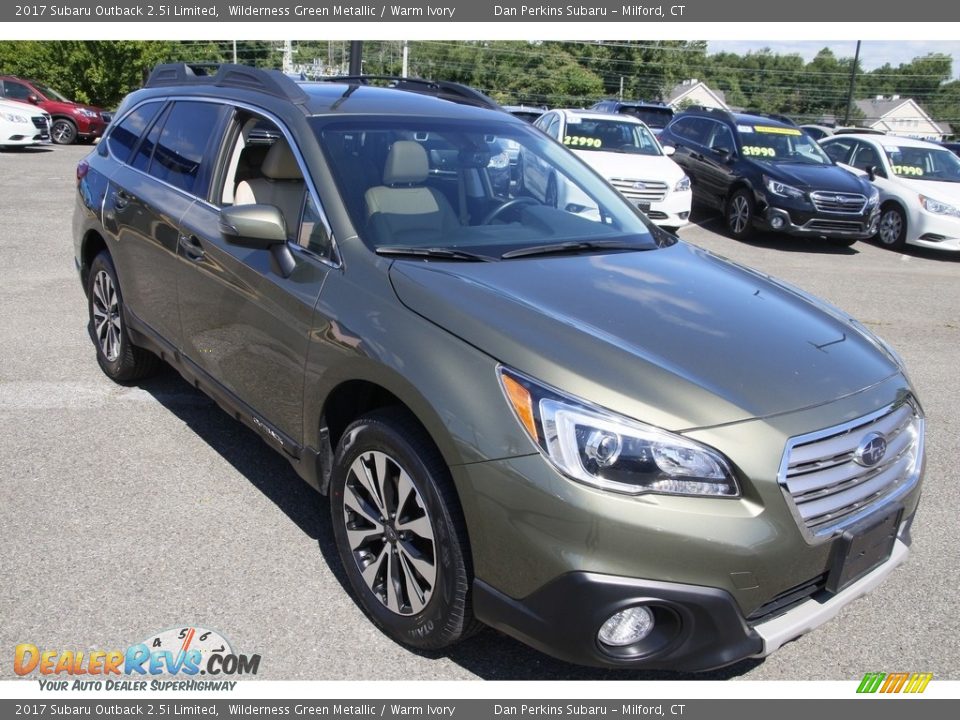 2017 Subaru Outback 2.5i Limited Wilderness Green Metallic / Warm Ivory Photo #3