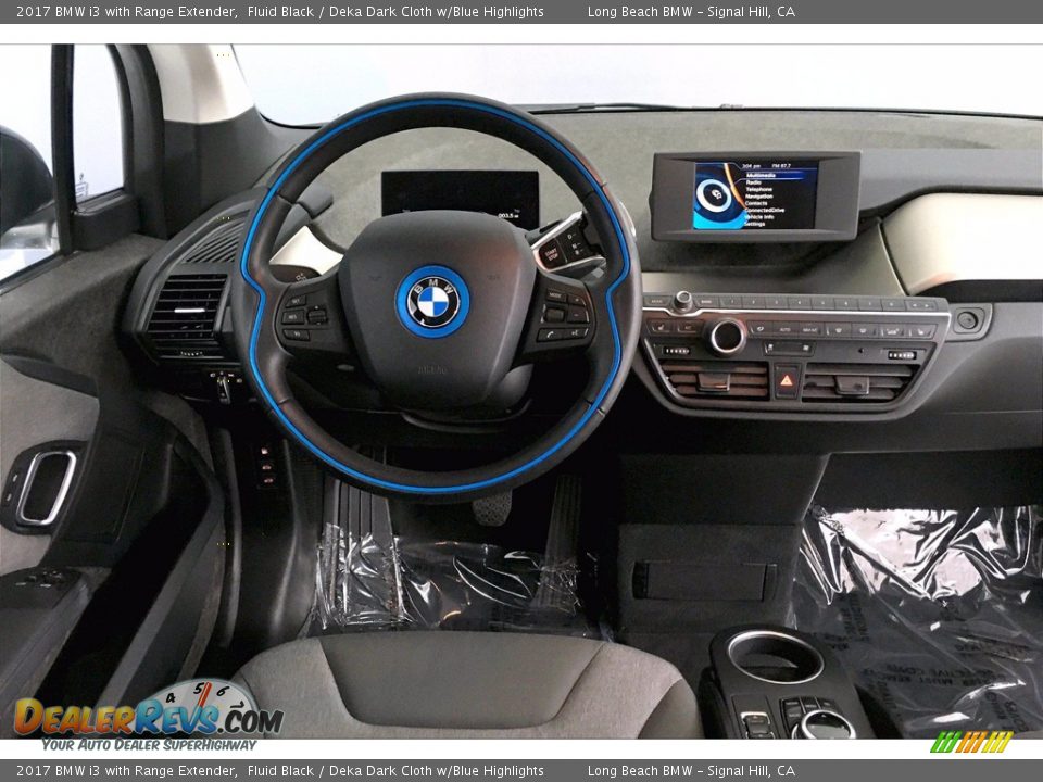 2017 BMW i3 with Range Extender Fluid Black / Deka Dark Cloth w/Blue Highlights Photo #4