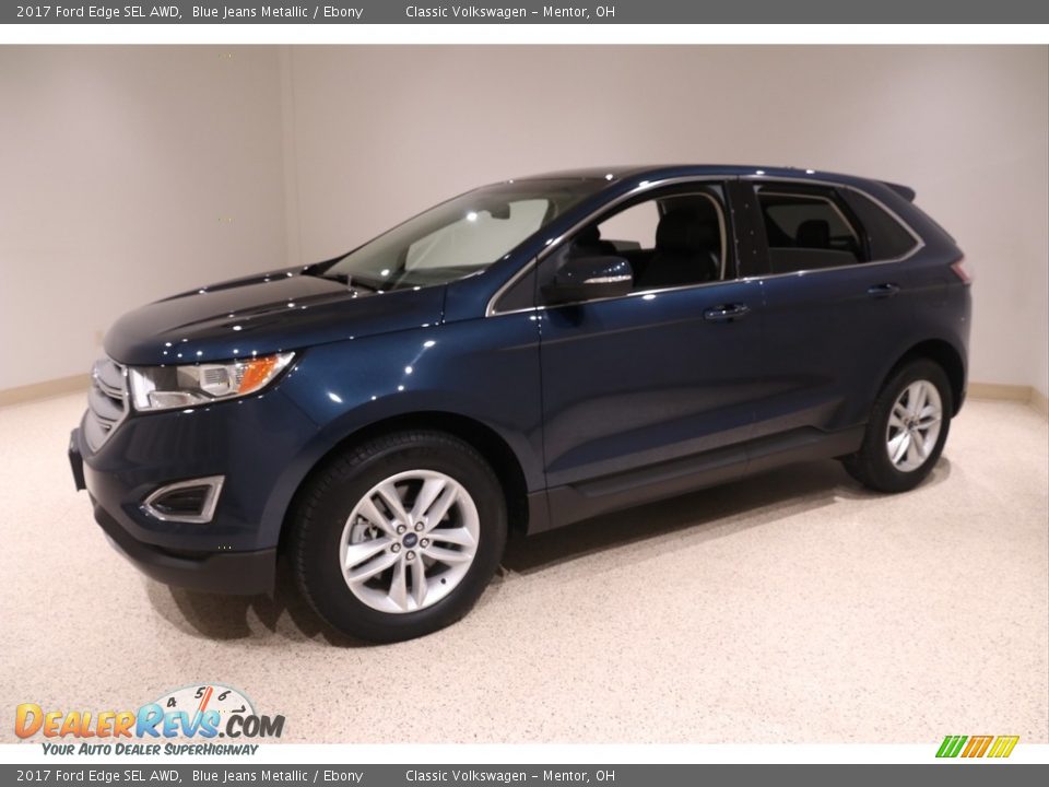2017 Ford Edge SEL AWD Blue Jeans Metallic / Ebony Photo #3
