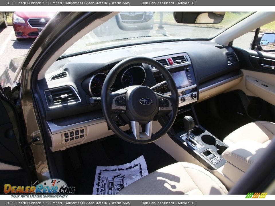 2017 Subaru Outback 2.5i Limited Wilderness Green Metallic / Warm Ivory Photo #10