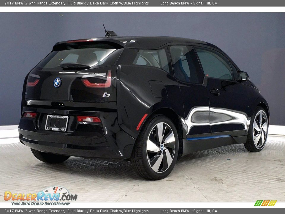 2017 BMW i3 with Range Extender Fluid Black / Deka Dark Cloth w/Blue Highlights Photo #13