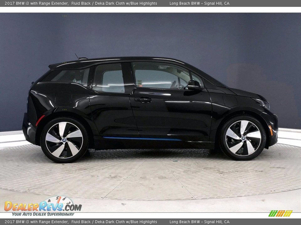 2017 BMW i3 with Range Extender Fluid Black / Deka Dark Cloth w/Blue Highlights Photo #14