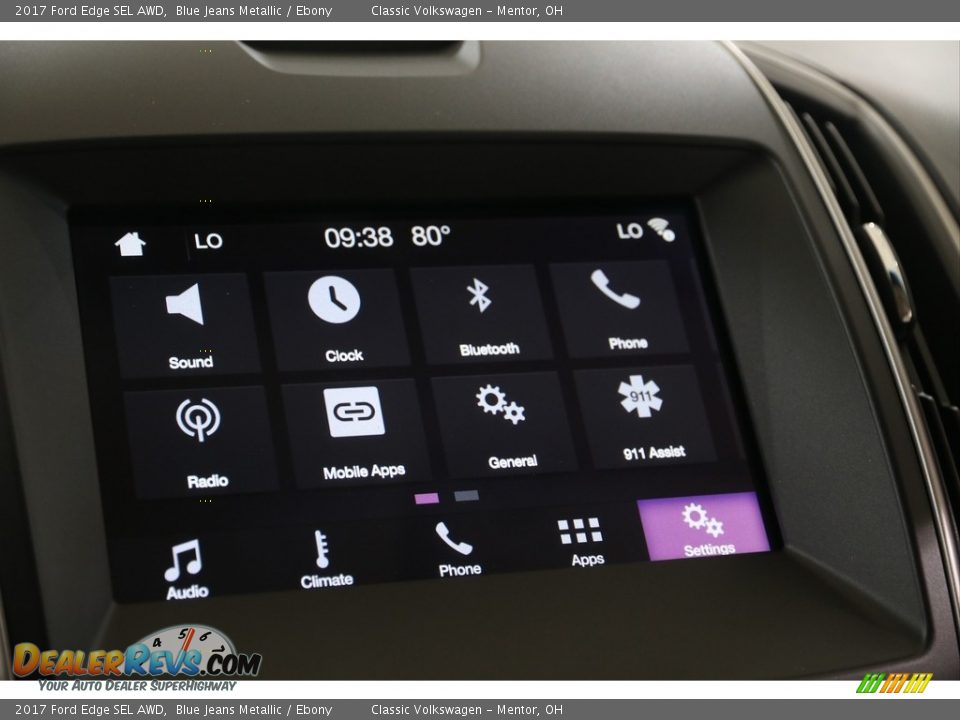 2017 Ford Edge SEL AWD Blue Jeans Metallic / Ebony Photo #18