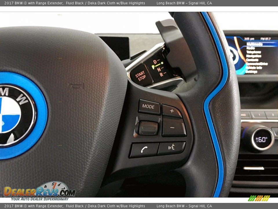 2017 BMW i3 with Range Extender Fluid Black / Deka Dark Cloth w/Blue Highlights Photo #19