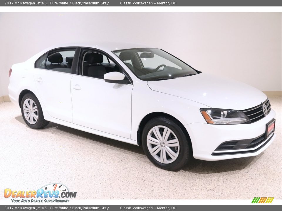 2017 Volkswagen Jetta S Pure White / Black/Palladium Gray Photo #1