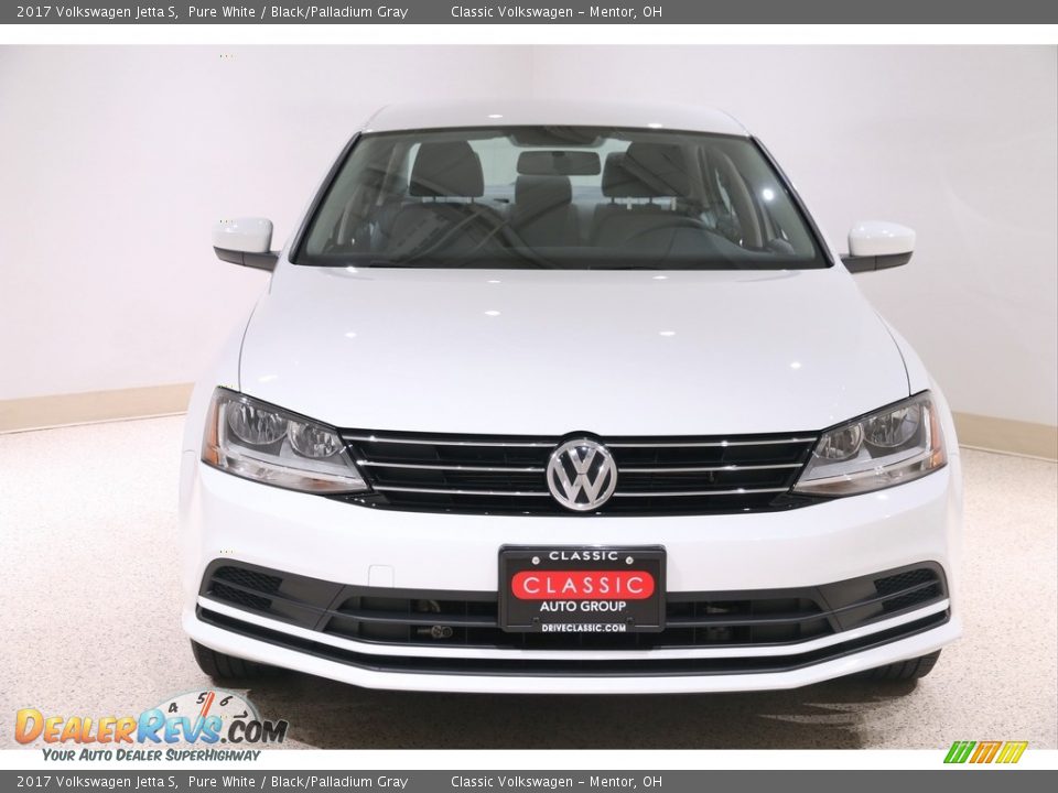2017 Volkswagen Jetta S Pure White / Black/Palladium Gray Photo #2