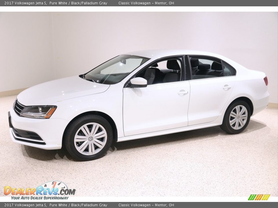 2017 Volkswagen Jetta S Pure White / Black/Palladium Gray Photo #3