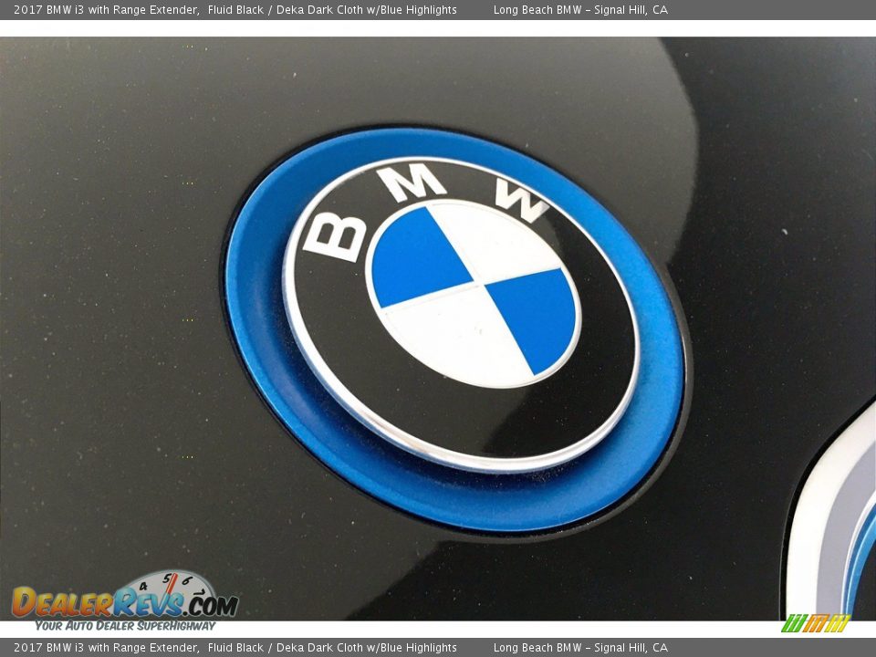 2017 BMW i3 with Range Extender Fluid Black / Deka Dark Cloth w/Blue Highlights Photo #32