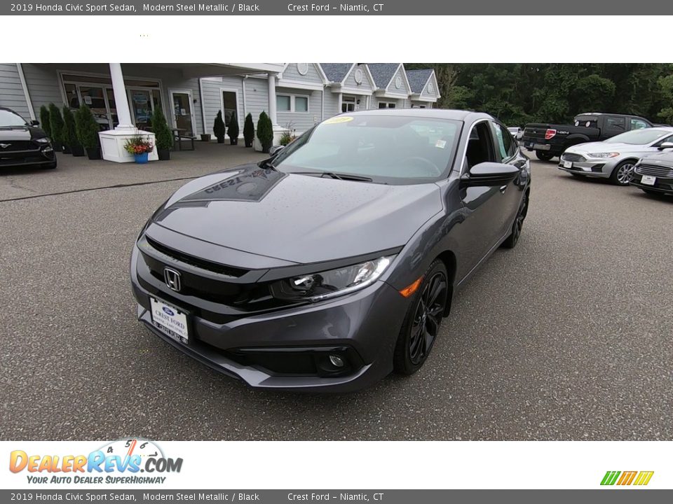 2019 Honda Civic Sport Sedan Modern Steel Metallic / Black Photo #3