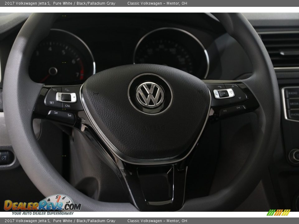 2017 Volkswagen Jetta S Pure White / Black/Palladium Gray Photo #7