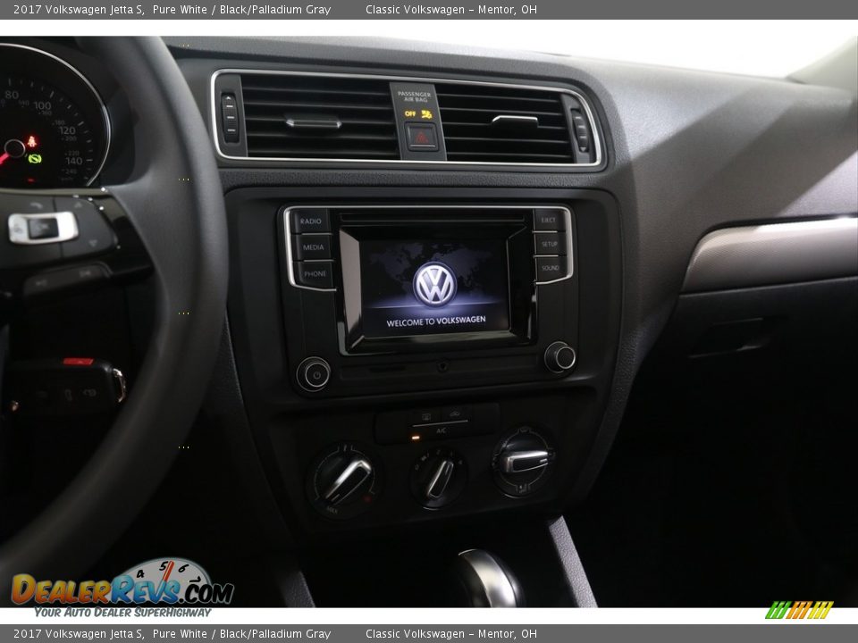2017 Volkswagen Jetta S Pure White / Black/Palladium Gray Photo #9