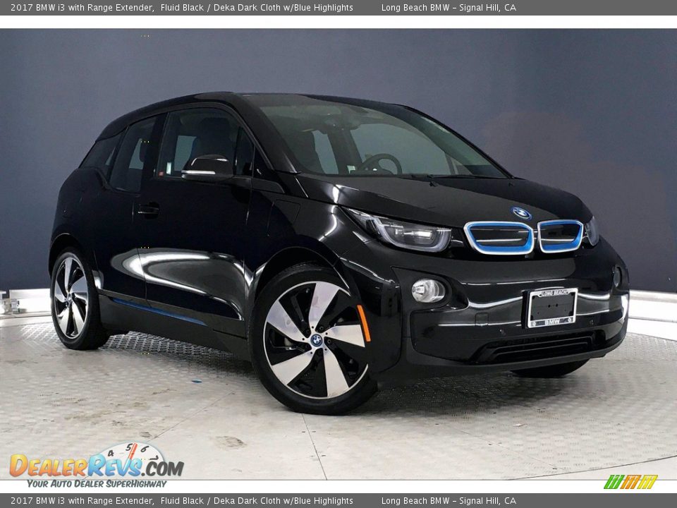 2017 BMW i3 with Range Extender Fluid Black / Deka Dark Cloth w/Blue Highlights Photo #35