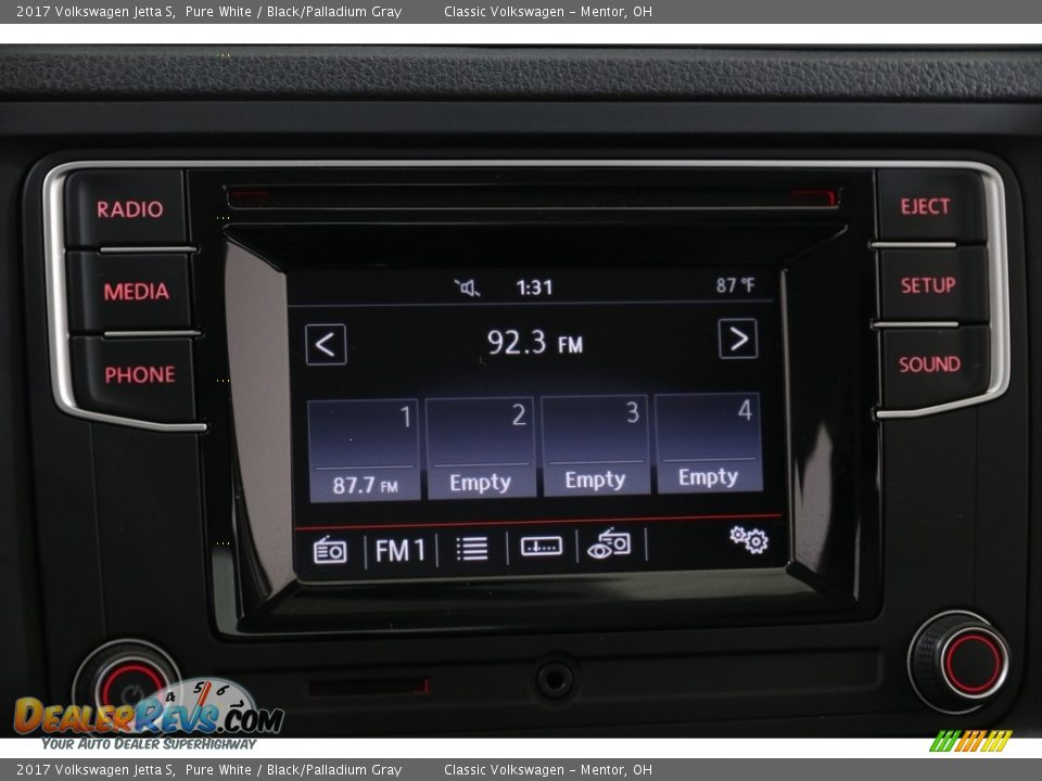 2017 Volkswagen Jetta S Pure White / Black/Palladium Gray Photo #10