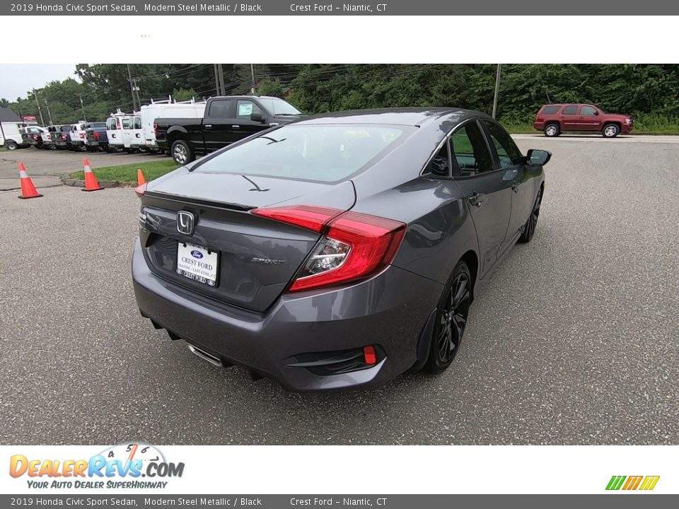 2019 Honda Civic Sport Sedan Modern Steel Metallic / Black Photo #7