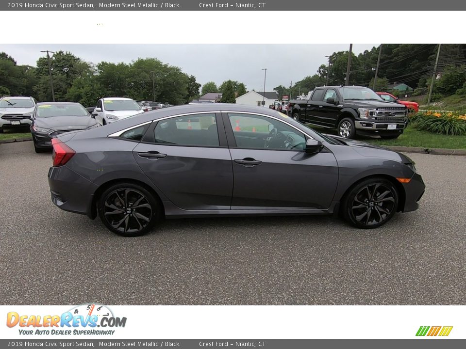 2019 Honda Civic Sport Sedan Modern Steel Metallic / Black Photo #8