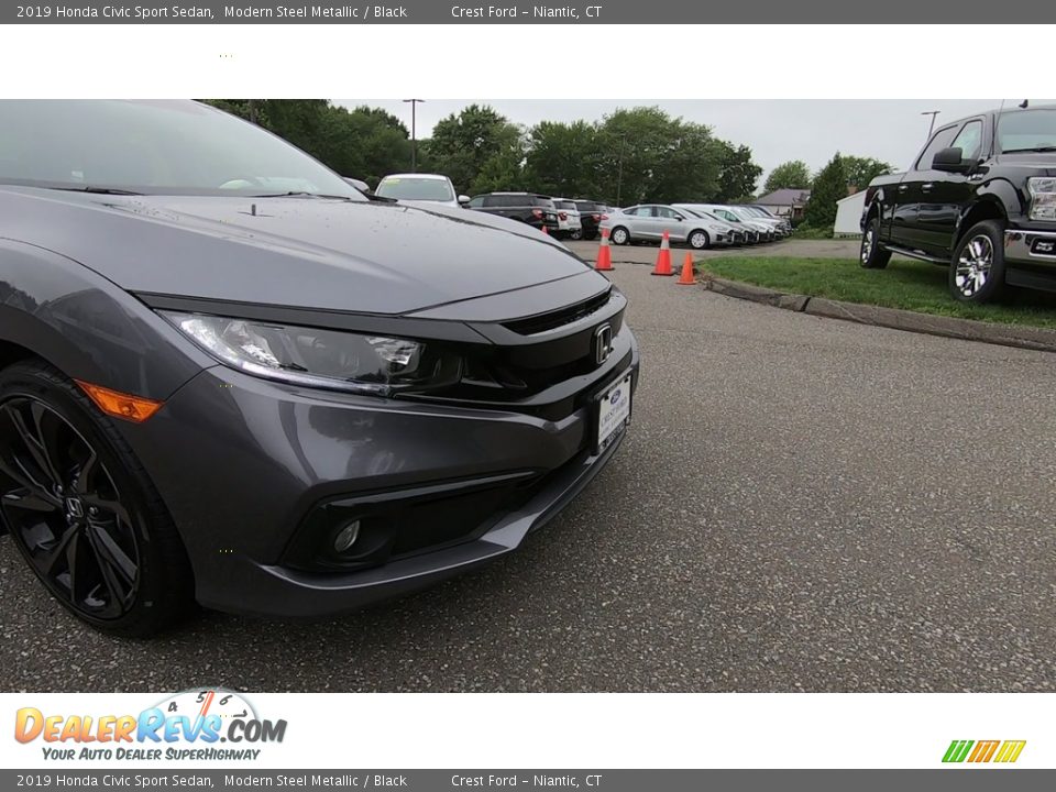 2019 Honda Civic Sport Sedan Modern Steel Metallic / Black Photo #26