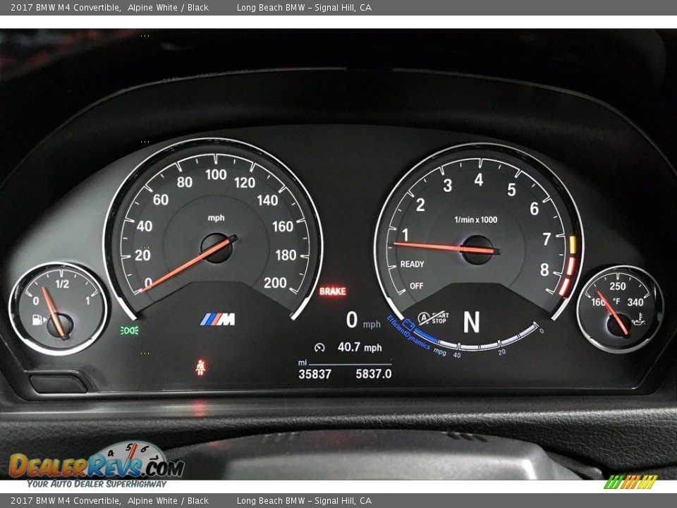 2017 BMW M4 Convertible Gauges Photo #20