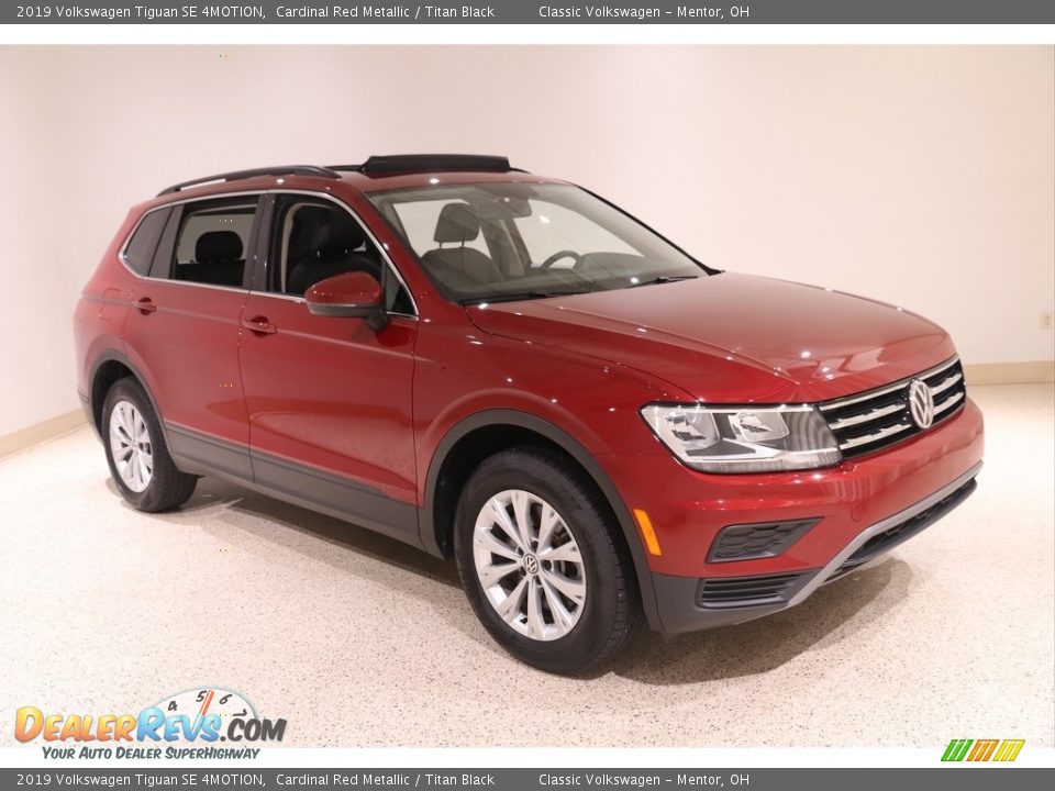 2019 Volkswagen Tiguan SE 4MOTION Cardinal Red Metallic / Titan Black Photo #1