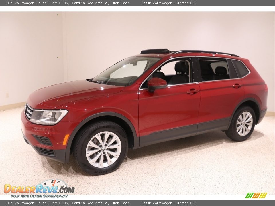 2019 Volkswagen Tiguan SE 4MOTION Cardinal Red Metallic / Titan Black Photo #3
