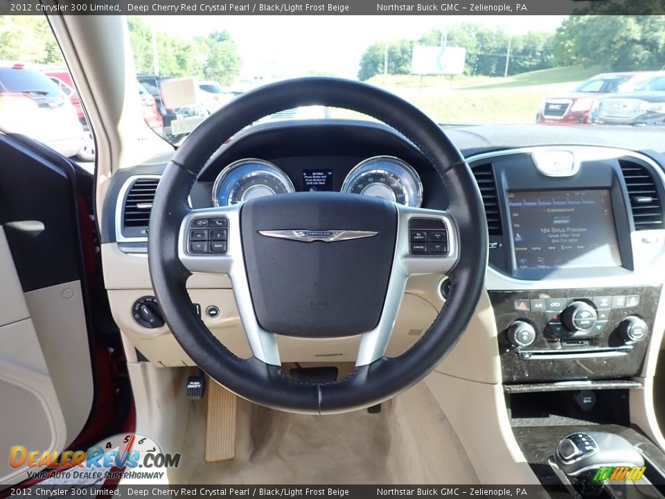 2012 Chrysler 300 Limited Deep Cherry Red Crystal Pearl / Black/Light Frost Beige Photo #24