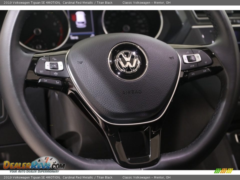 2019 Volkswagen Tiguan SE 4MOTION Cardinal Red Metallic / Titan Black Photo #9