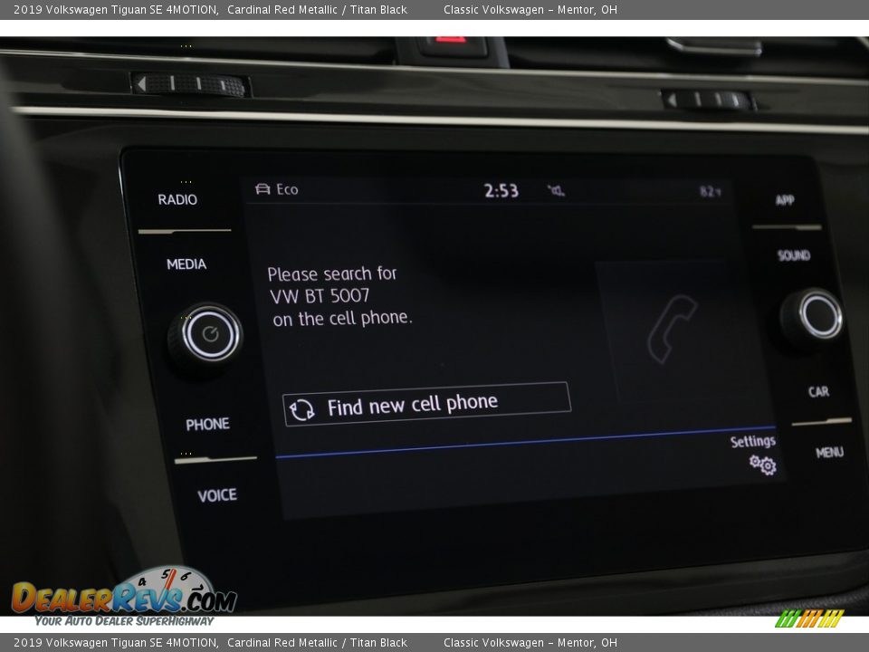 2019 Volkswagen Tiguan SE 4MOTION Cardinal Red Metallic / Titan Black Photo #17