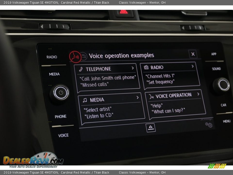 2019 Volkswagen Tiguan SE 4MOTION Cardinal Red Metallic / Titan Black Photo #18